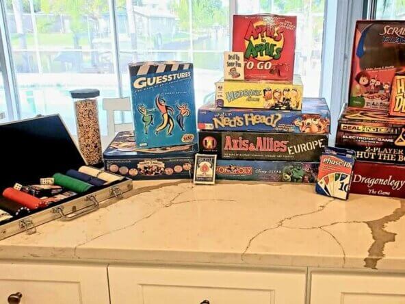 board games at cape coral vacation home